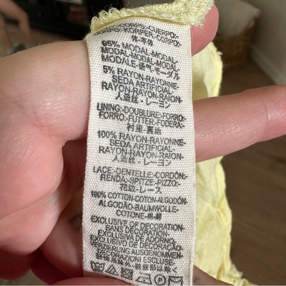 Free People Cruel Intensions Mini‎ Dress Lemon FLAW - Picture 8 of 9